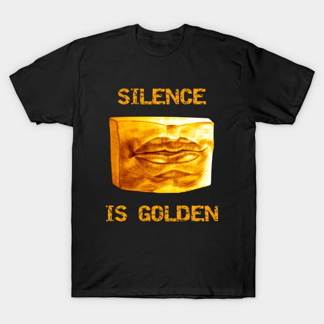 "Silence is golden" Pring T-Shirt by SPACE ART & NATURE SHIRTS 